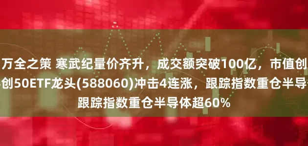 万全之策 寒武纪量价齐升，成交额突破100亿，市值创新高！科创50ETF龙头(588060)冲击4连涨，跟踪指数重仓半导体超60%